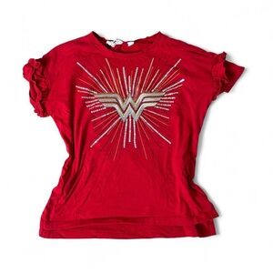 GAP Red Sequin Graphic Tee